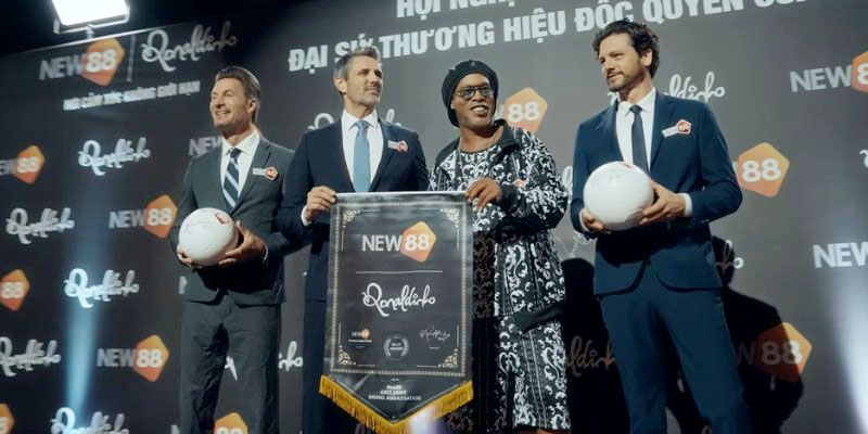 Ronaldinho trở thành đại sứ thương hiệu của New88 4 Những hoạt động chính thức của Ronaldinho với New88